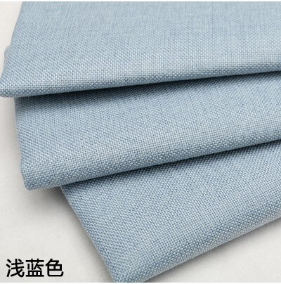 Dark gray Coated Linen Fabric Sofa Cushion Fabirc DIY Craft Sewing Cloth Outdoor Linen Blend Fabric Upholstery 58" wide Per mete: light blue
