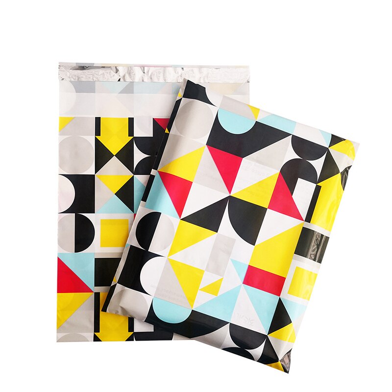 10Pcs 10x13 Inch Printed Poly Mailer Colorful Courier Bag Mix Pattern Poly Mailers Self Seal Envelopes Postal Bags