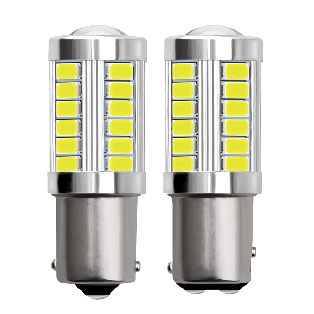 2 stuks 1156 5730 33SMD Auto LED Richtingaanwijzer Achteruitrijlicht Vervanging Bollen voor Auto