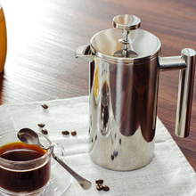 Franse Pers Koffie Pot Dubbelwandige Rvs Koffiezetapparaat Filter Koffie Melk en Thee Pot 350 ML/800 ML/1000 ML