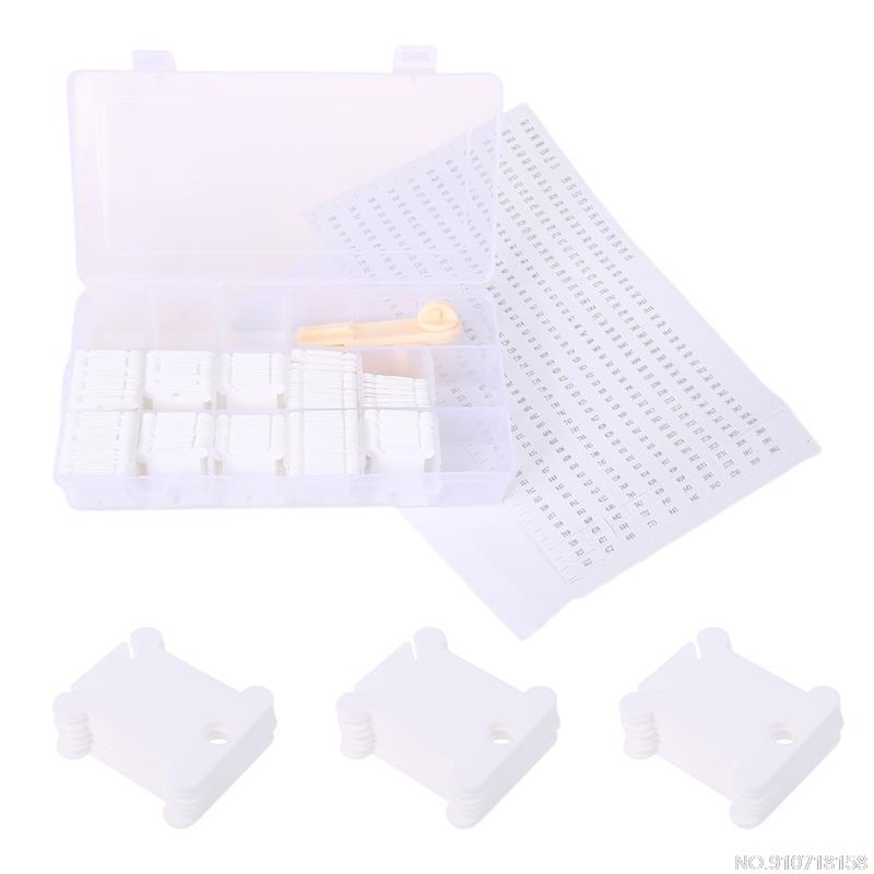 10pcs Embroidery Floss Thread Bobbins Plastic Cross Stitch Spool Storage Board Card Organizer Holder A22 21: 14