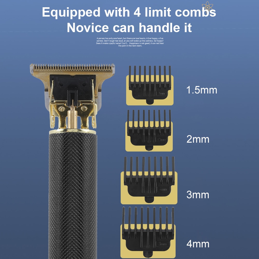 Cortadora de pelo T9 recargable por USB para hombre, Afeitadora eléctrica inalámbrica, afeitadora de barba de 0mm, máquina de corte de pelo de barbero