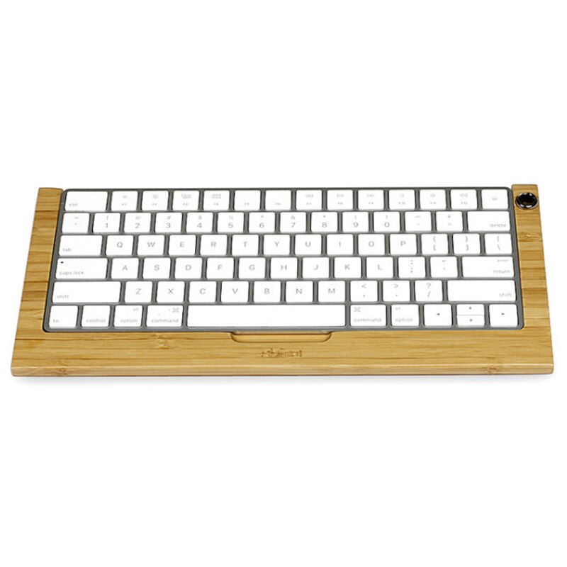 Samdi tastaturstativ bambus tastaturbakke dock holder til apple til imac tastatur stående holder tastaturbakke