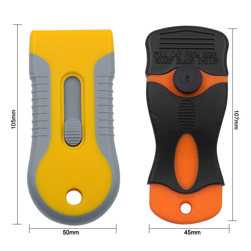 Glue Removal Blade Glass Oven Razor Scraper Plastic Handle Razor Scraper Spatula Car Film Tool Window Cleaning Blade Scraper