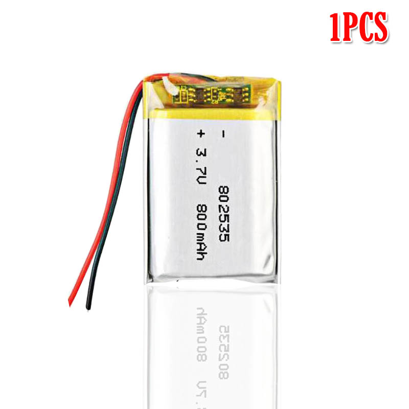 800mAh 3,7 V 802535 Lithium-Polymer Li-Po Akku Für bluetooth lautsprecher MP5 GPS DVD PDA PDA LED Licht Li-ionen-zelle: 1Stck