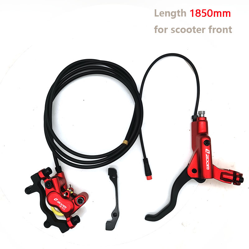 4-Pistons E-Bike Electric Scooter MTB MOTO Hydraulic oil Disc Brake 950mm 1300mm 2300mm Power off cut-off brake caliper: Orange