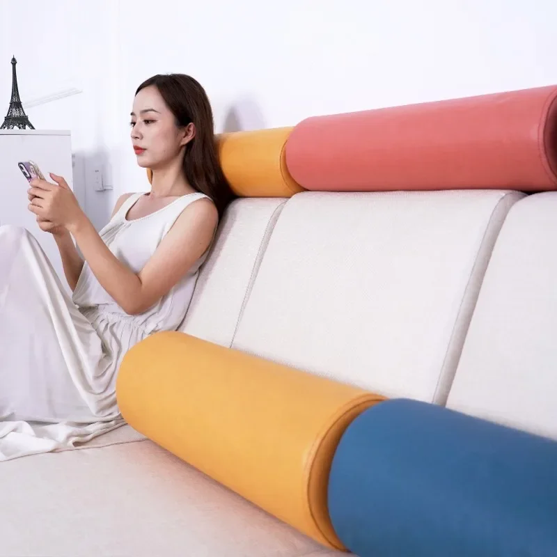Cylindrical Pillow Pillow Long Cylindrical Lumbar Pillow Sofa Headrest Pillow Cushion Cushion Clip Legs Sleeping Office
