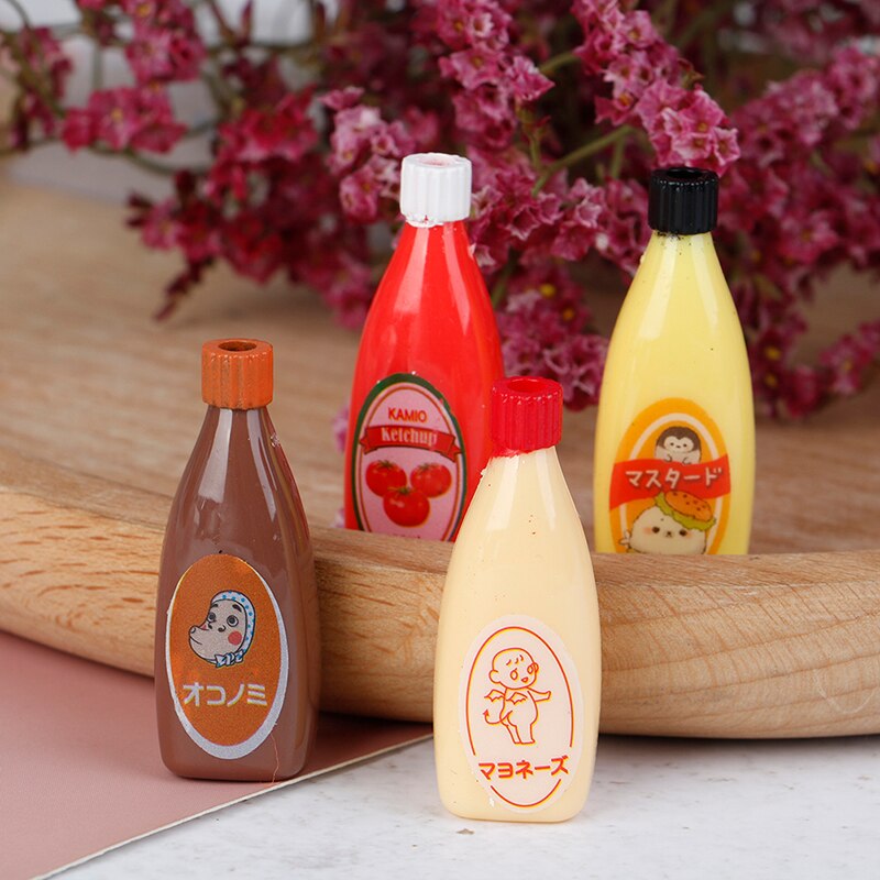 1:12 Dollhouse Miniature Food Mini Chocolate Sauce ketchup Jam Dolls Kitchen Toy