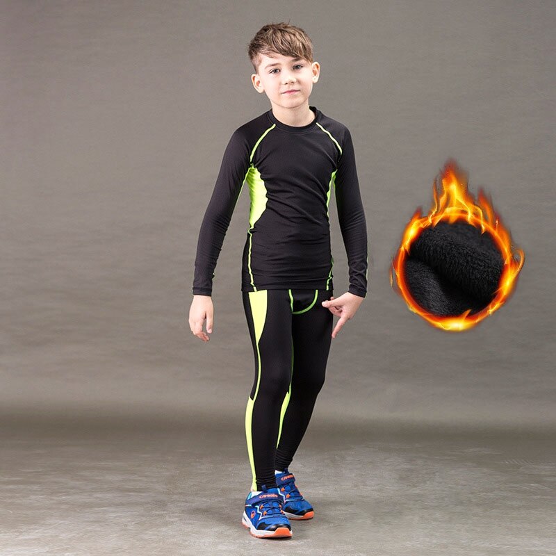 Winter Thermische Skiën Ondergoed Set Kinderen Warm Ondergoed Jongens Meisjes Sport Quick Dry Warmte Warm Tweedelige Set Ski Kleding