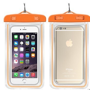 Universal- leuchtend Wasserdicht fallen Für iPhone X XS 8 7 6s 5 Plus Abdeckung Tasche tasche Fälle Für Telefon coque Wasser beweis Telefon fallen: Orange