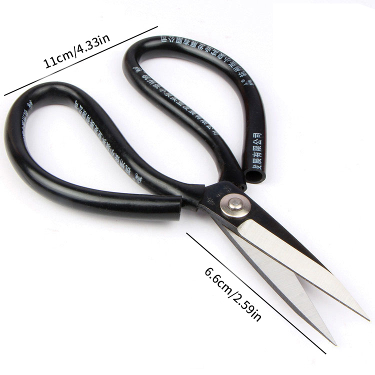 1 unidad, tijeras para el hogar de acero inoxidable, industria de ropa, tijeras de sastre, tijeras grandes de cocina, tijeras puntiagudas: Negro