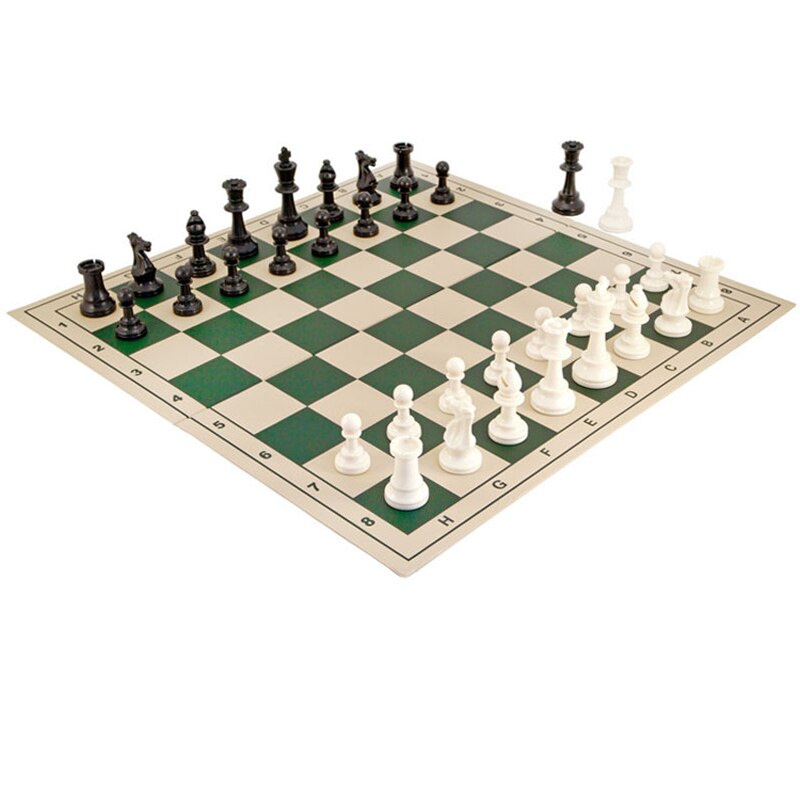 Jusenda Chess Set 32 Wooden Chess Pieces With Board 77/97mm Classic Ajedrez Portable Travel Game For Kids Adult Toy