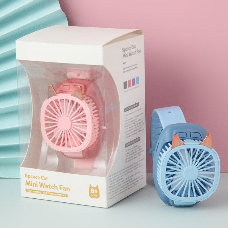 Kinderen Mini Handheld Horloge Fan, Usb Opladen, Drie-Speed Aanpassing, draagbare Kinderen Speelgoed, Voor Kinderen