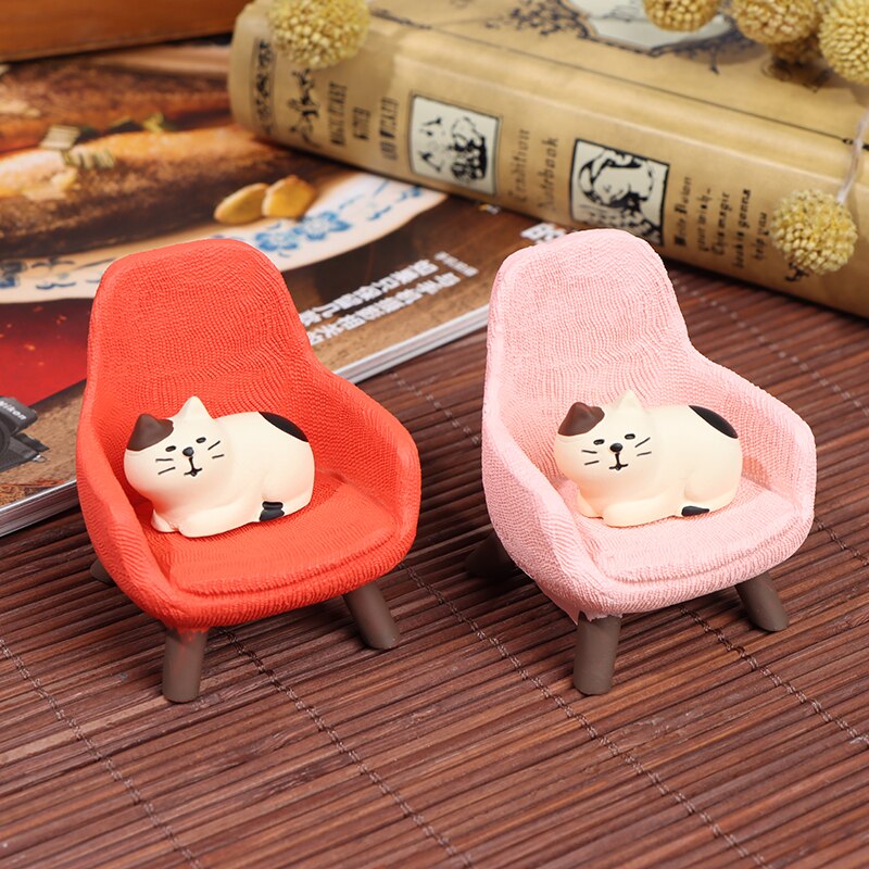 Juego de simulación de silla de sofá pequeño, muebles, modelo de juguetes para decoración de casa de muñecas