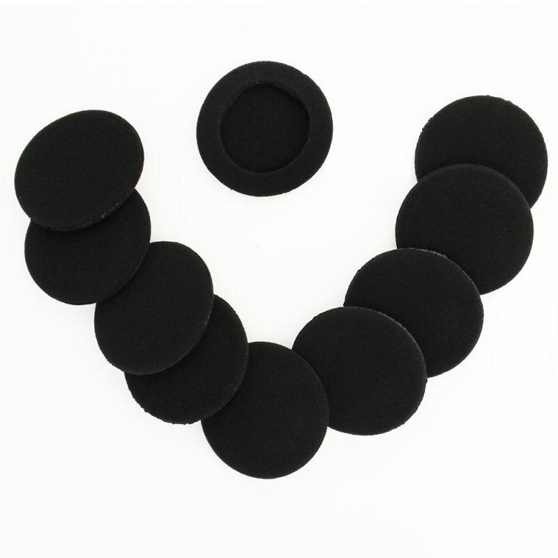 35/40M/45/50/55/60/65 Mm Hoofdtelefoon Vervanging Black Soft foam Pad Oor Pad Spons In-Ear Oortelefoon Cover Oortelefoon Accessoires