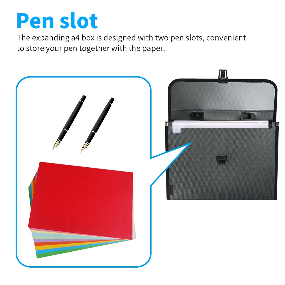 Expand A4 Box File Manager Paper File Folder Desktop Folder File Paper Storage Box School Office Stationery Extension Folder