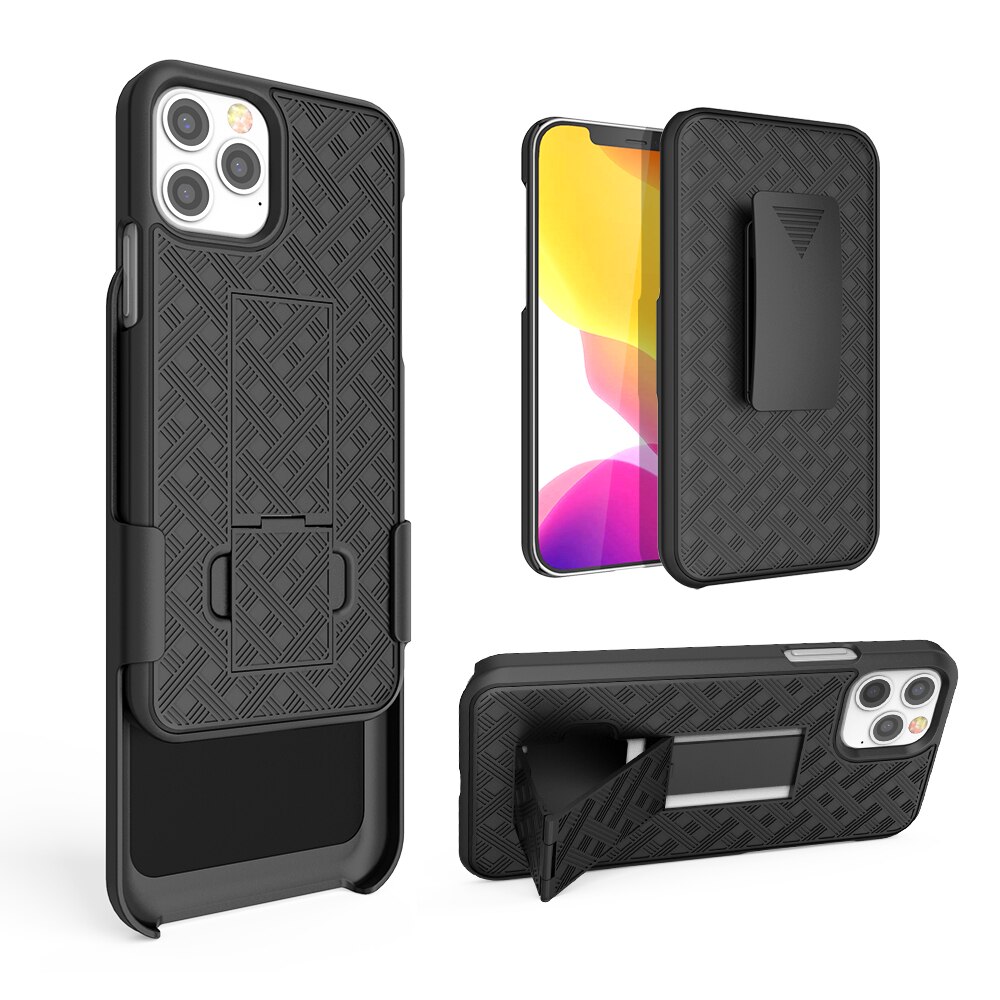 2 In 1 Hard Shell Holster Combo Fall mit Ständer Taille Gürtel Clip Telefon Abdeckung für IPhone 12 Pro Max 12 Mini 11 Pro Max Abdeckung