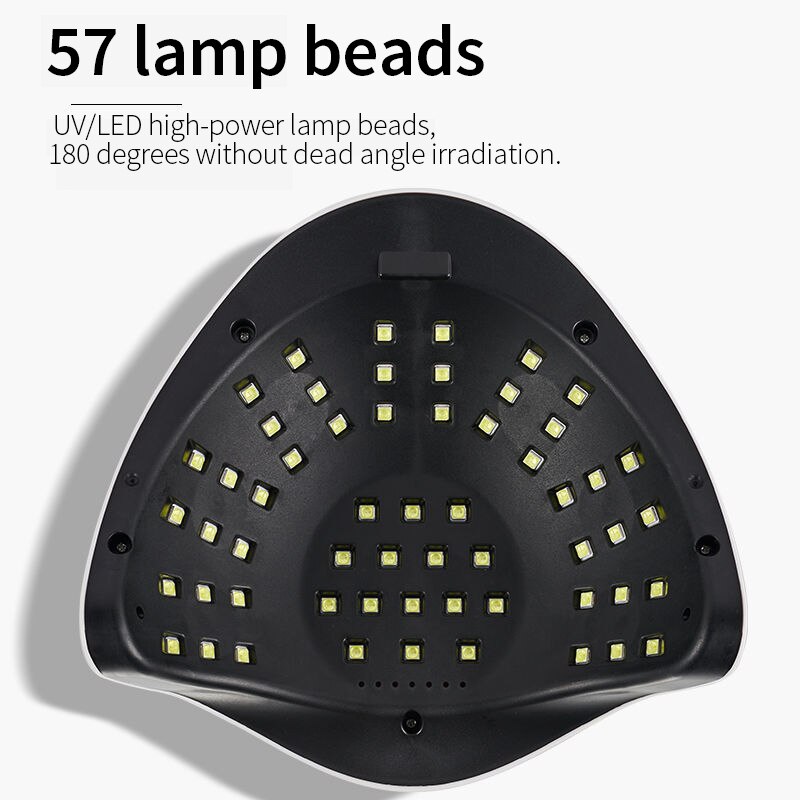 Lámpara de uñas LED UV , alta potencia, 180W, para manicura, hielo, 10S, secado rápido, esmalte de Gel,
