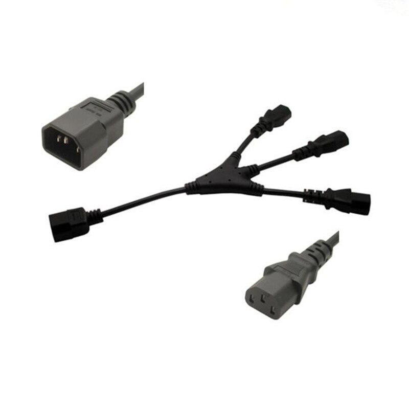 LBSC IEC 320 C14 Male to 3 x C13 Female Y Splitter Power Cable 1ft