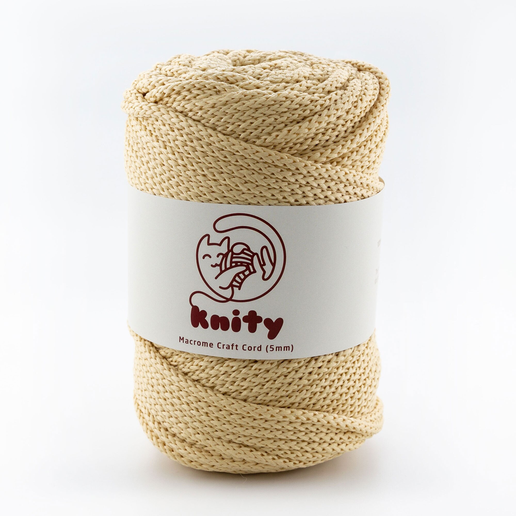 Knity Macrame Craft Cord 5mm Yarn 100m Fiber Crochet Knitting Braiding Knotting Weaving Chain Thread Handmade Rope Natural Braid: 103