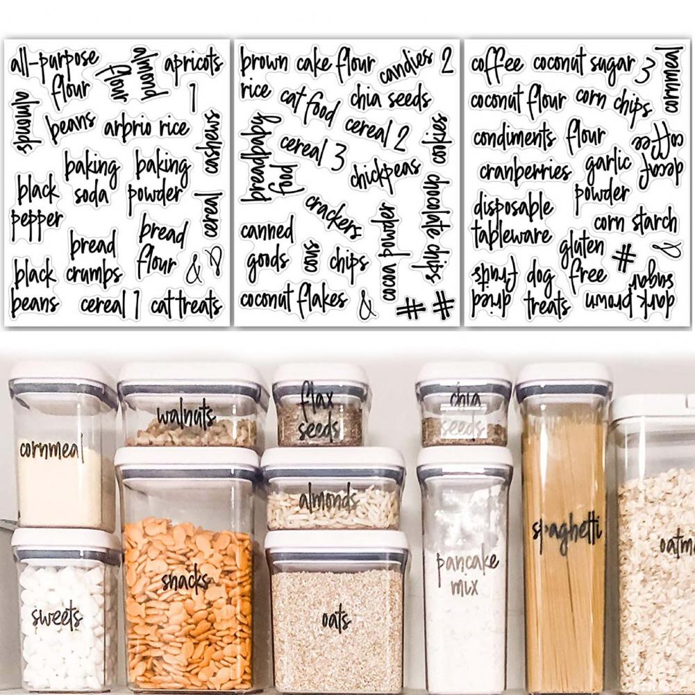 Prachtige 1 Set Praktische Waterdichte Voedsel Etiketten Stickers Pvc Voedsel Etiketten Schaal Toegepast Voor Bussen