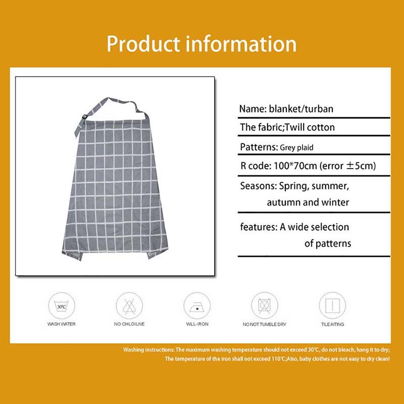 Couverture d'alimentation en coton pour bébé, châle d'extérieur pour nourrissons, couverture d'allaitement, tablier, coussinets de maternité