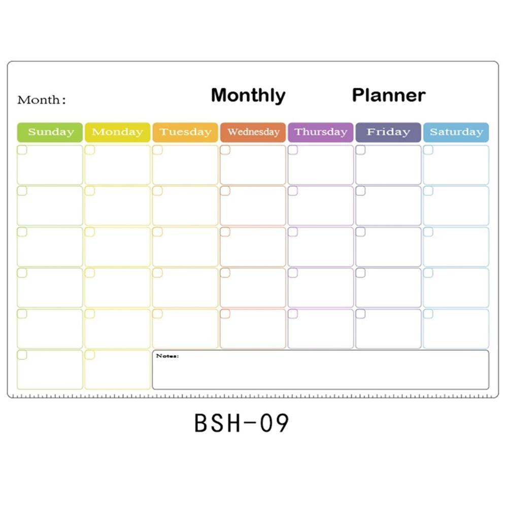 Rewritable Refrigerator Sticker Home Innovative Magnetic Calendar Family Trip Schedule A3 Dry Erase Planner Message Board: B