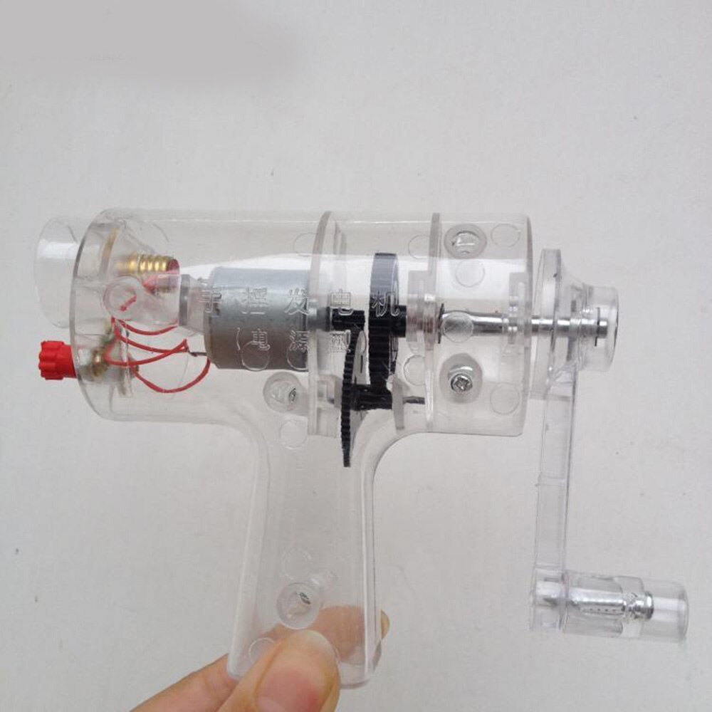 Miniature håndgenerator energi konverter kraftgenerator fysik eksperimentelt undervisningsudstyr skoleundervisningsinstrument