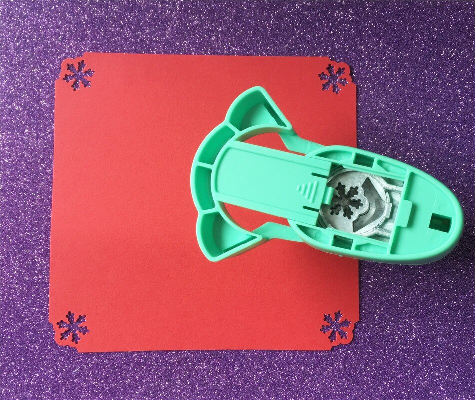 Jul snöflinga hörn punch själv gräns hantverk punch snö hål punch pappersskärare prägling cortador de papel de scrapbook