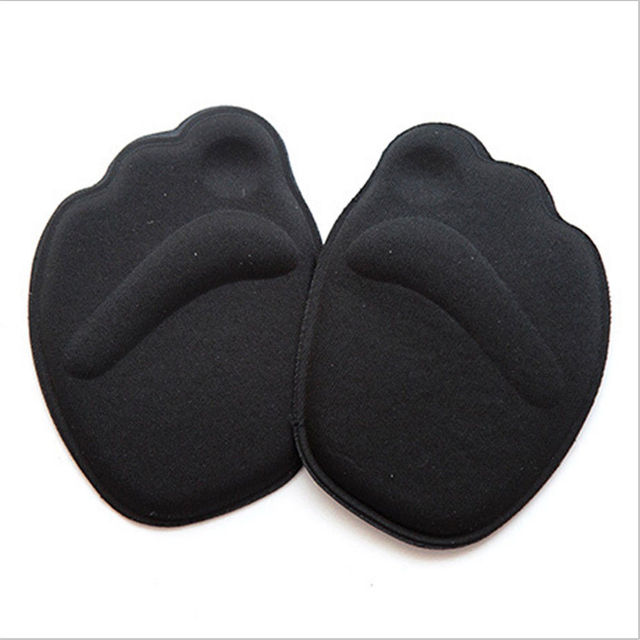 2 Stuks Kan Worden Gesneden Hoge Hak Voet Pad Memory Foam Inlegzolen Voor Schoenen Anti Slip Sport Ondersteuning Inserts Running kussen Pijnbestrijding: Black-2