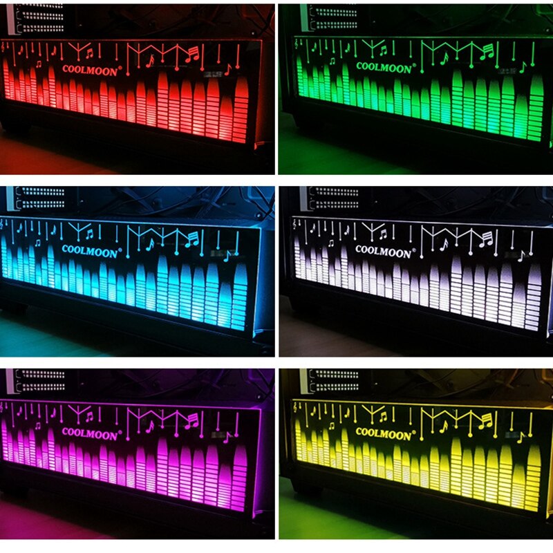 COOLMOON Power Warehouse-Tira de luces LED RGB que cambia de Color, ie para soporte, chasis de Juegos de ordenador, bricolaje