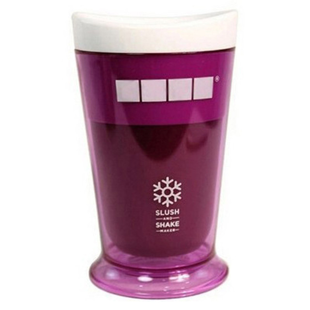 ilkshake Smoothie Slush Shake Maker Cup Ice Cream Molds Freeze Popsicle Maker Cup With Ice Cream Spoon Ice Cream Maker BC428: Purple