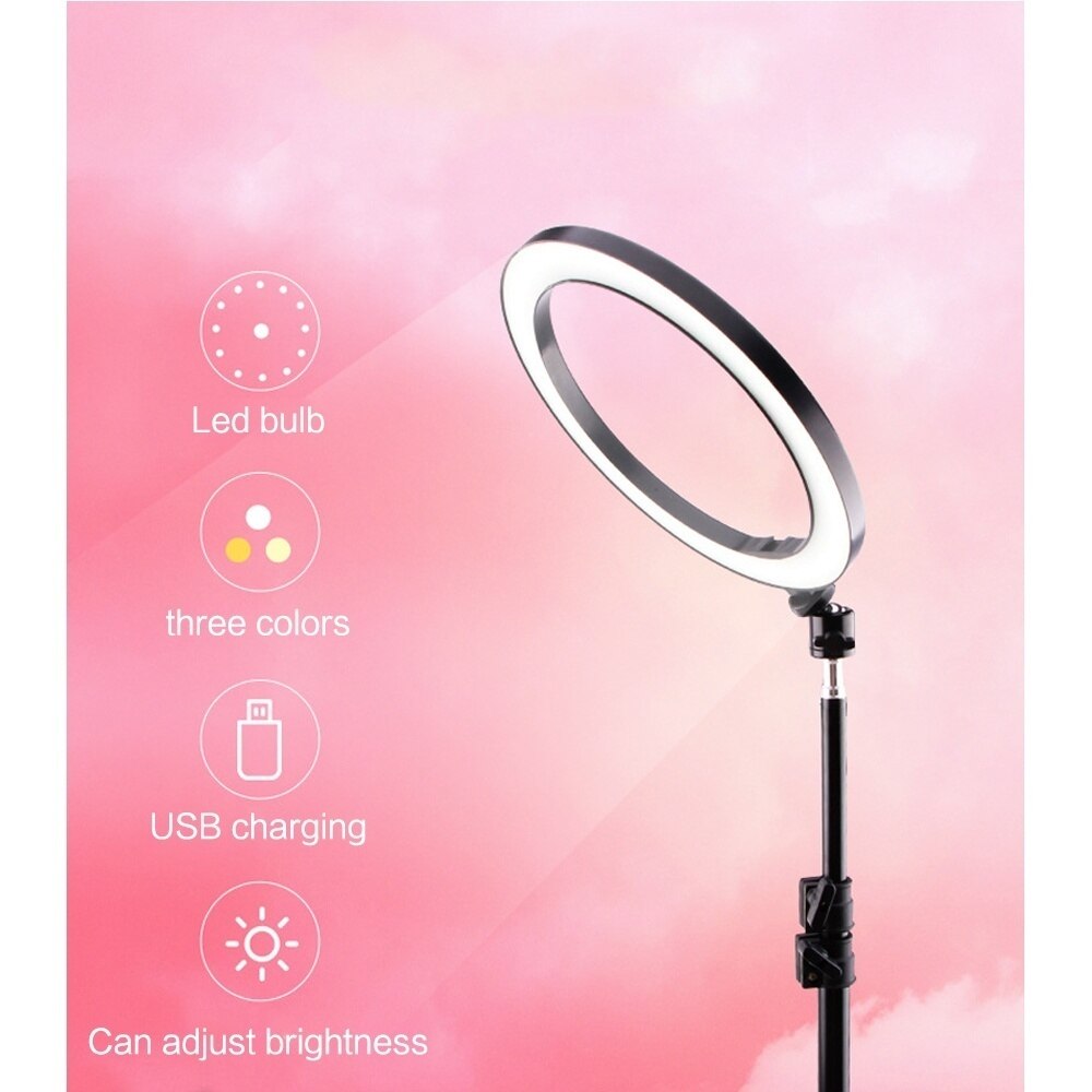 6.3 Inch/10.2 Inch Foto Studio Ring Licht Met Beugel Video Led Ring Licht Fotografie Dimbare Ring Licht + statief Selfie