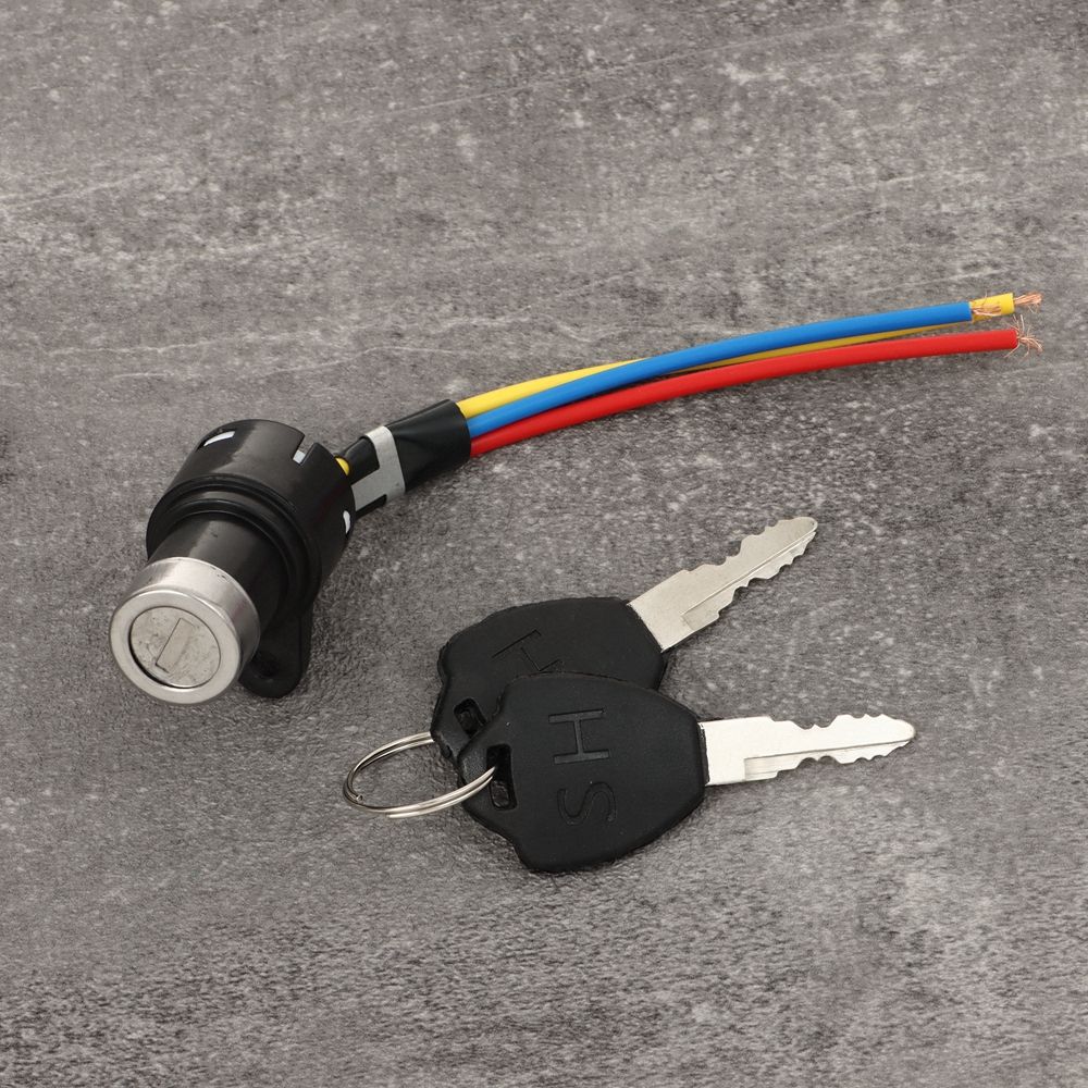 Ignition Switch Key Power Lock Universal Electric Bicycle Biking Portable Dustproof Cycling Parts for Electric Scooter