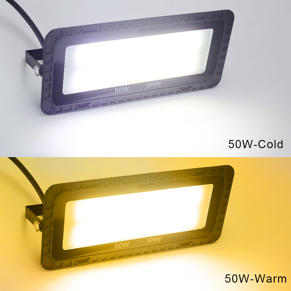 Led Schijnwerper 50W 100W 200W Ip66 220V Buitenverlichting Cob Schijnwerper Waterdichte Outdoor Projector Led Tuinlamp