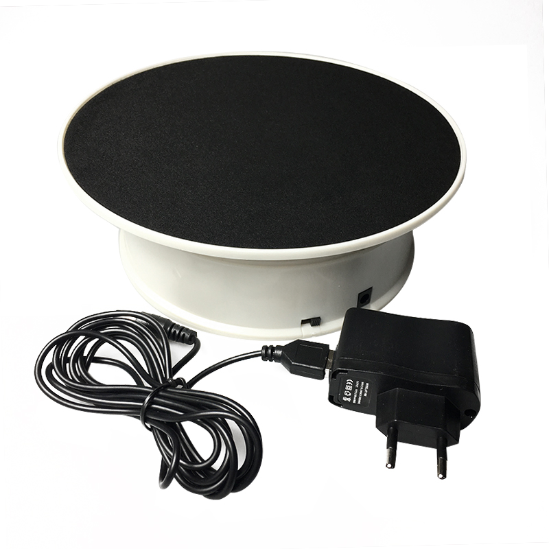 20cm 360 Degree Electric Rotating Turntable Display Stand for Photography Max Load 1.5Kg video shooting props Turntable Battery