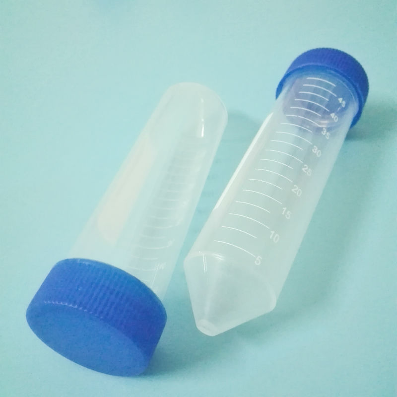 10 piezas! 50 ml de laboratorio centrífuga tubos con tapa de rosca de plástico