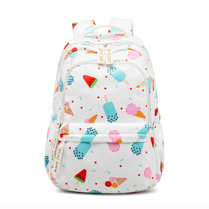 Sacos De escola Para Meninos Meninas Mochilas À Prova D' Água saco de Livro Infantil Crianças Saco de Ombro Mochila Mochila Mochila Escolar: white