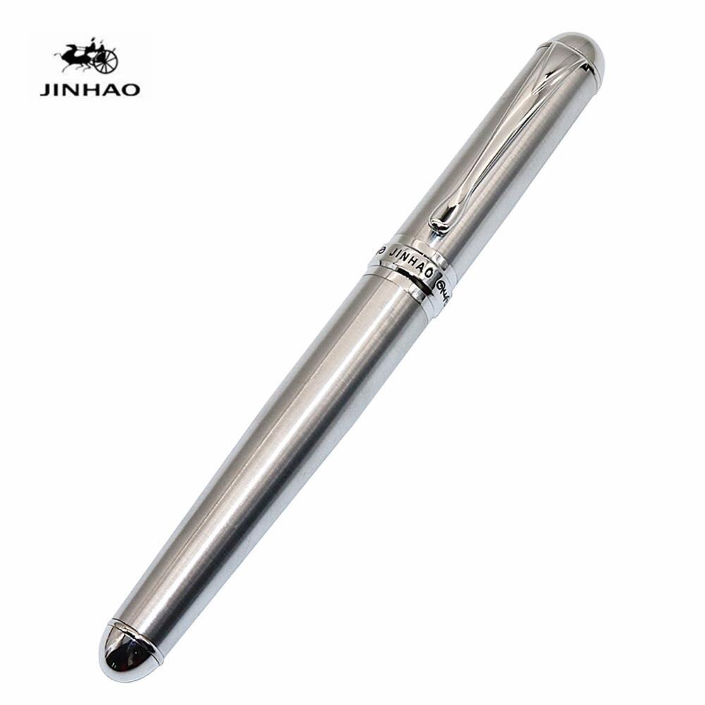 Jinhao X750-pluma estilográfica de Iraurita, suministros escolares de oficina, para estudiantes, varios colores: Silver