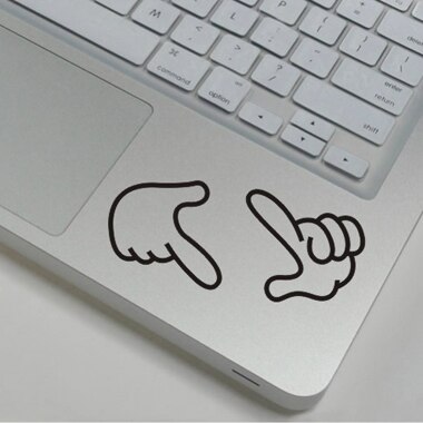 Trackpad autocollants pour Macbook air pro retina 13 15 dessin animé cahier étanche autocollant de peau pour Lenovo/Xiaomi/HP/Asus/Dell: WS-black(100)