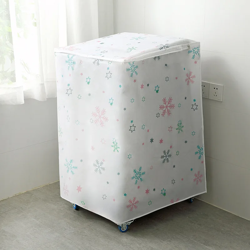 Frontlader-Waschmaschinenabdeckung für Trommel, PEVA-Sonnenschutz, staubdichte Abdeckung, schützende automatische Waschmaschine, Haushalt: violett