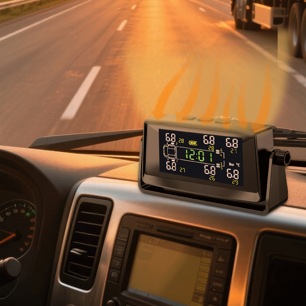 Reifendruckkontrollsystem mit 6 sensoren, usb/Solar--tpms für wohnmobile, anhänger und lkw