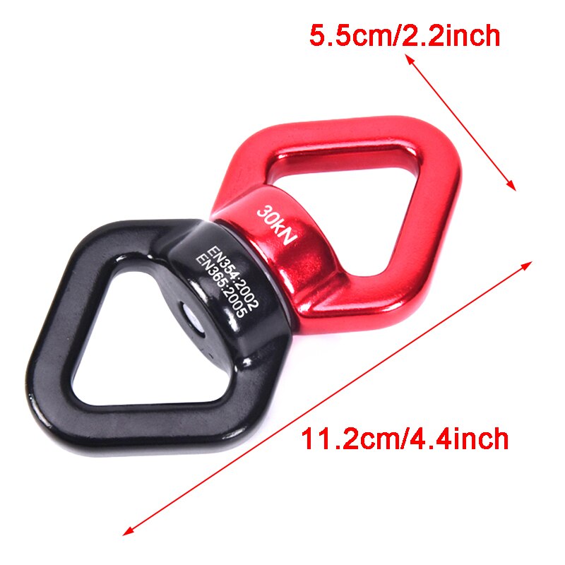 30kN Climbing Rope Swivel Connetor Rock Climbing Downhill Mountaineering Equipment Hammock Yoga Swivel Safety Rotational Device
