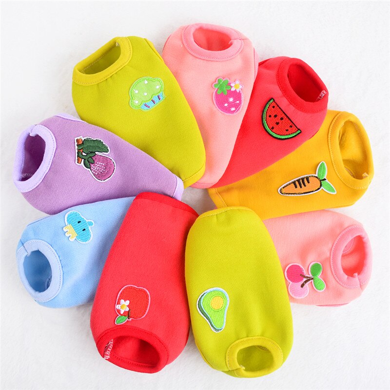 Mini Dog Vest Puppy Tiny Clothes Soft Pet Milk Dog Shirt Vest Costume XXS XS for Teacup Poodle Cat Rabbit Cartoon Jacket: Random 1pcs / 3XS