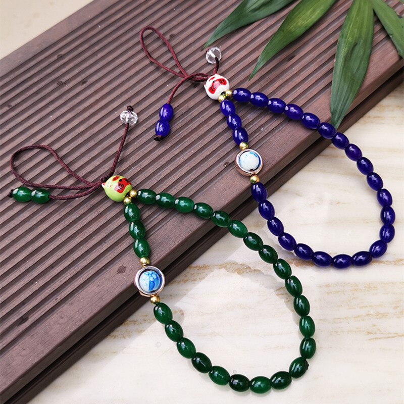 Japanese Lucky Cat Bead Mobile Phone Strap Lanyar String for iphone 12 11 Samsung Huawei Xiaomi Honor Keychains A14