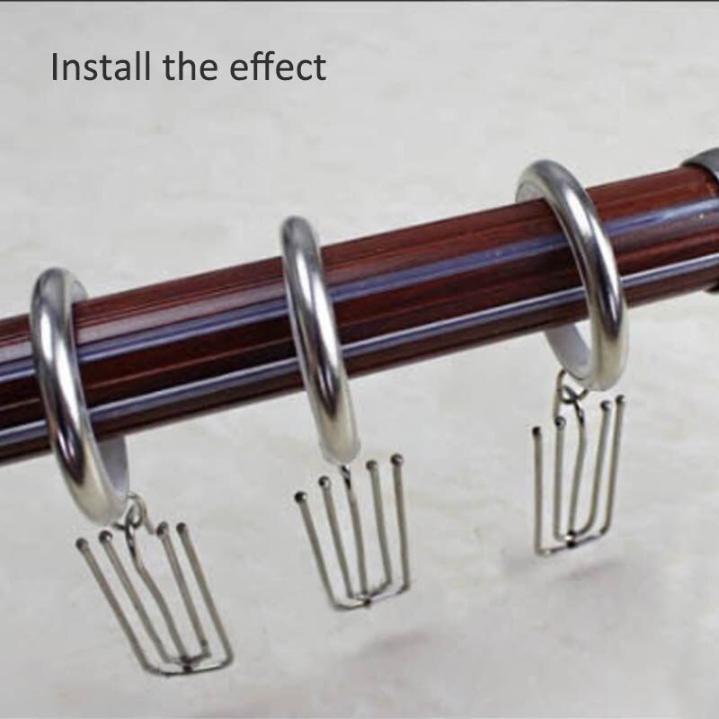 15 stk metal fire gafler gardin tape kroge gardin stof ring klemme spor anti-rust tape krog gør det selv gardin tilbehør