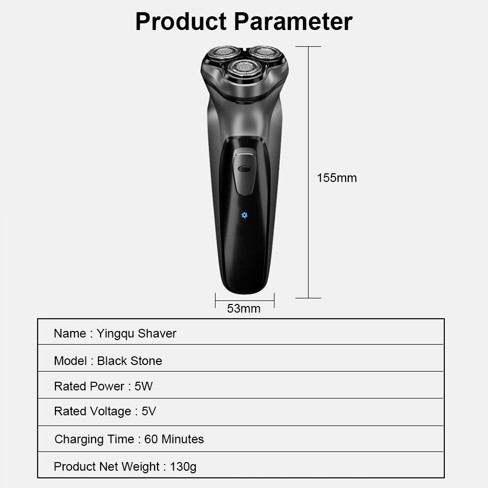 Afeitadora eléctrica Xiaomi Enchen para hombres, afeitadora de barba, cortadora de barba, BlackStone, afeitadora facial 3D, afeitadora de barba tipo C, cortadora recargable por USB