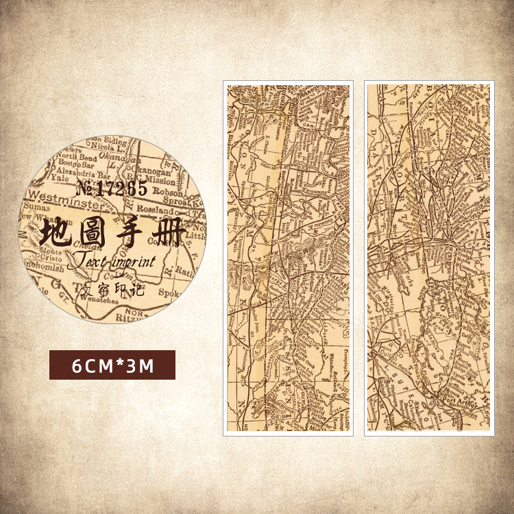 JIANQI-Juego de cinta Washi Retro, decoración Vintage, álbum de recortes, Washitape decorativo, diario: 1
