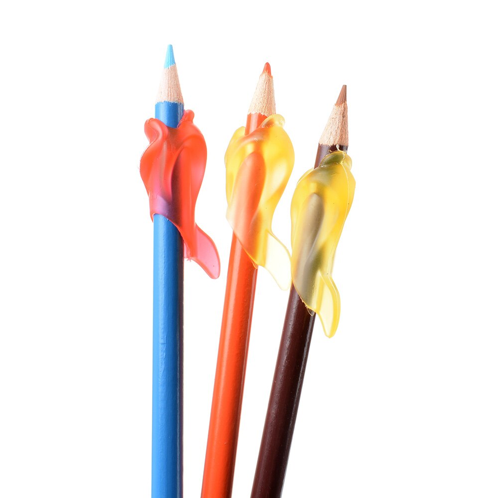 10Pcs/Set Kids Fish Pen Pencil Holder Writing Grip Posture Device Correction Tools Useful Topper For Kids Student