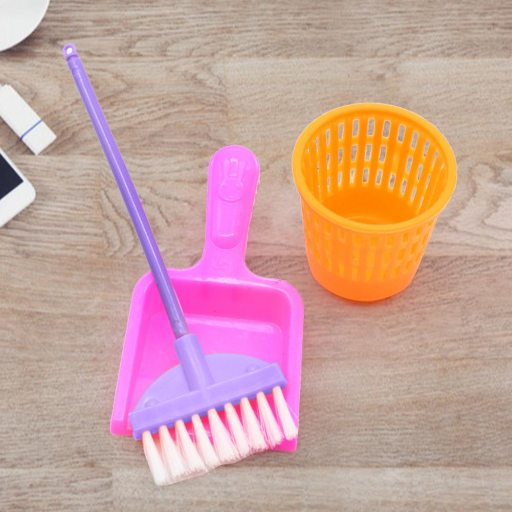 9 Stks/set Poppenhuis Speelgoed Educatief Mini Pretend Play Mop Bezem Speelgoed Cute Kids Schoonmaken Meubilair Gereedschap Kit Huis Schoon Kids speelgoed